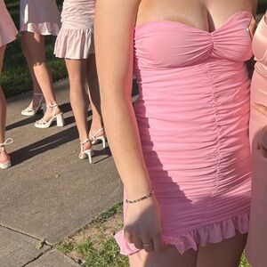 For Love And Lemons Pink Mini Dress